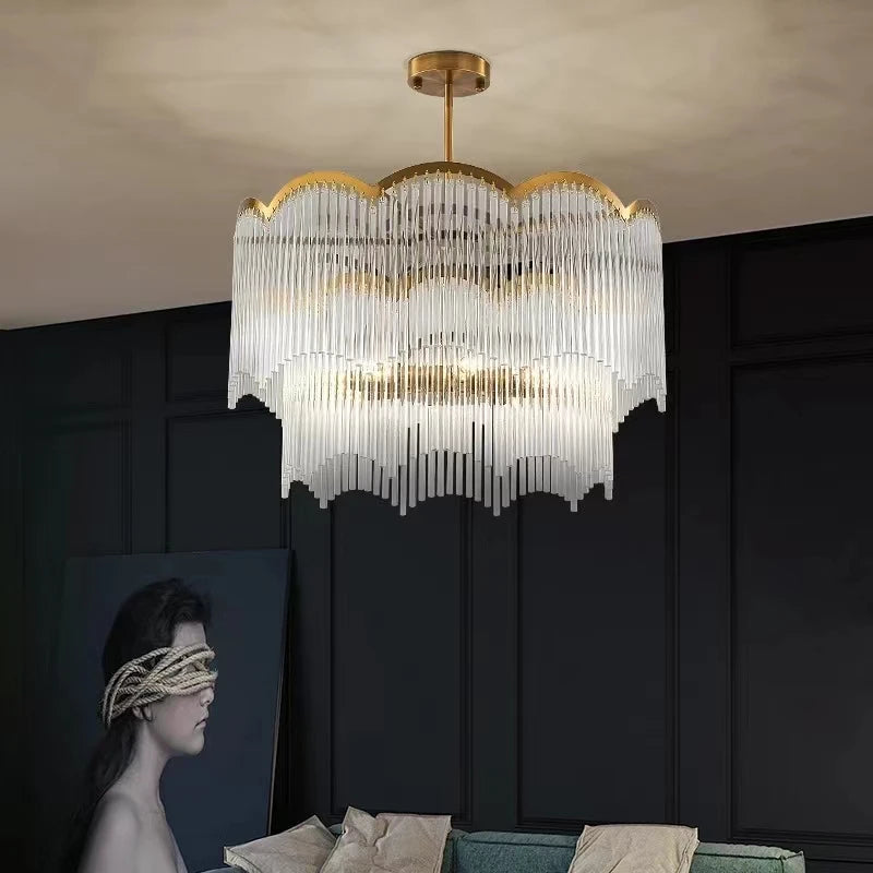 Modern Luxury Crystal Glass LED Chandelier