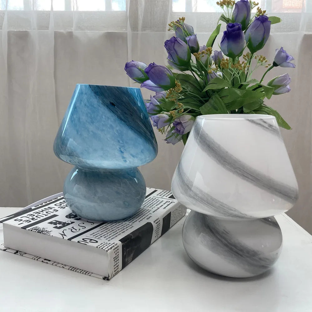 Handmade Glass Mushroom Table Lamp