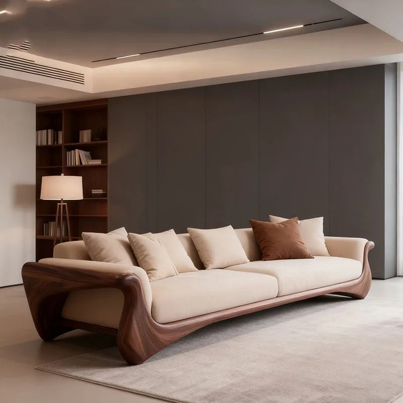 Chinese Style Solid Wood Living Room Sofas