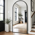 Mirror Full Length, 71"x26" Arched Full Length Mirror, Arch Mirror with Stand, Large Standing Mirrors, Oversized Full Body Mirrors with Aluminum Frame for Bedroom, Living Room (White)