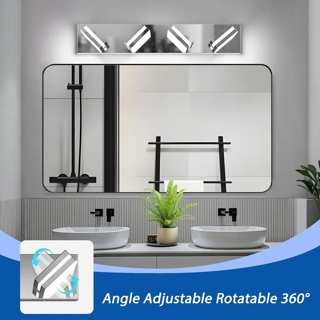 4-Light Dimmable LED Bathroom Vanity Light
