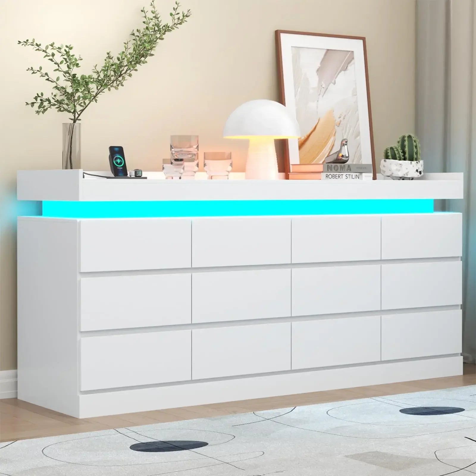 9 Drawer Dresser with Power Outlet