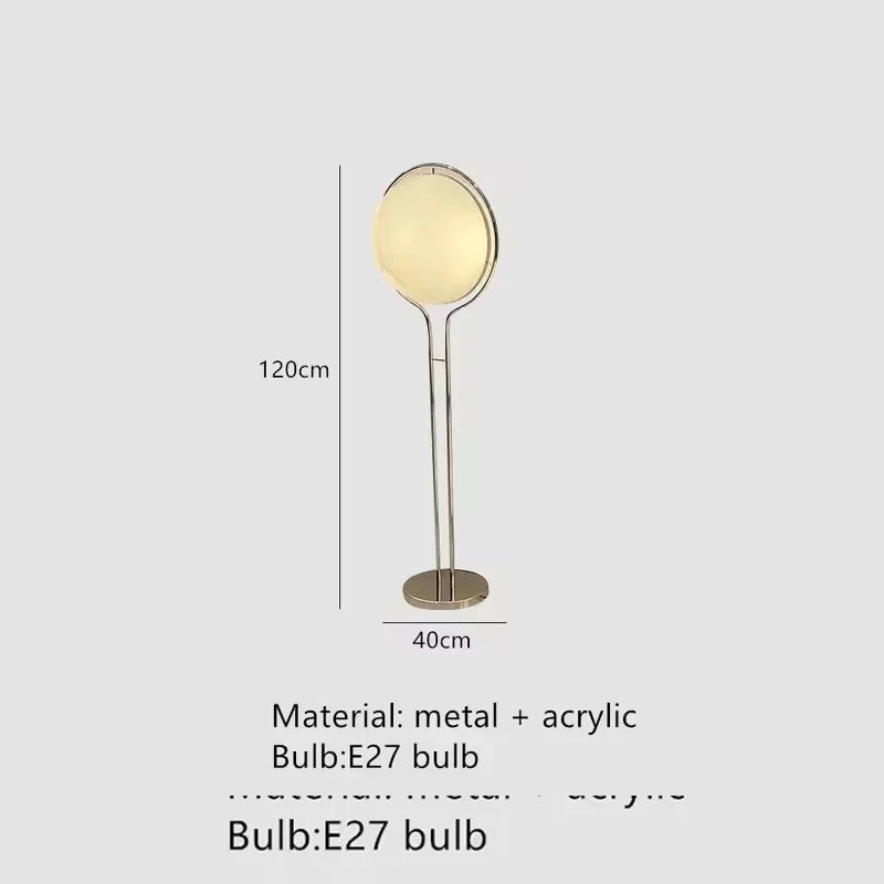 Modern Creative Floor Lamp White Yellow Acrylic Ball