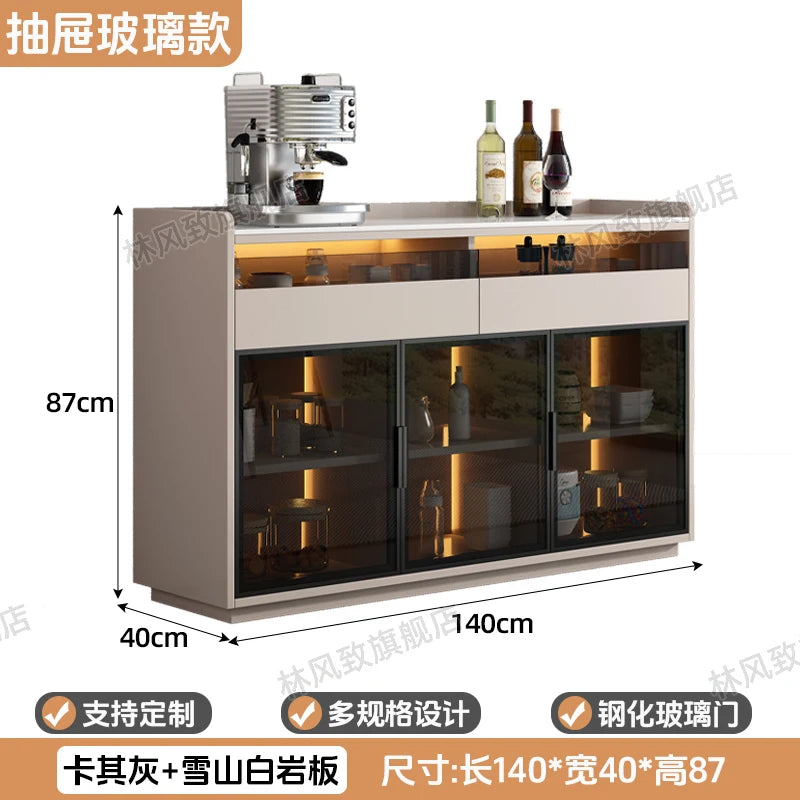 Modern Dining Room Buffet Cabinet with LED
