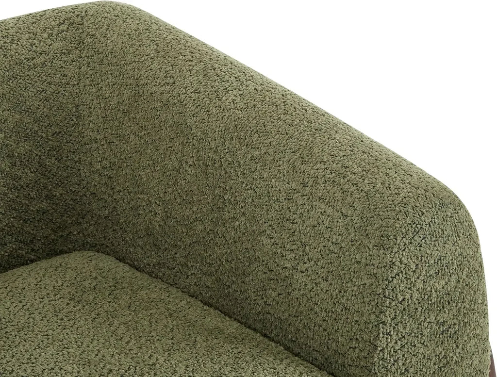 Boucle Fabric Upholstered Club Chair