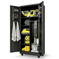 Tall Broom Closet Storage Cabinet with Lock,Heavy Duty Garage Storage Cabinet,Large Cleaning Cabinet with Adjustable Shelves am