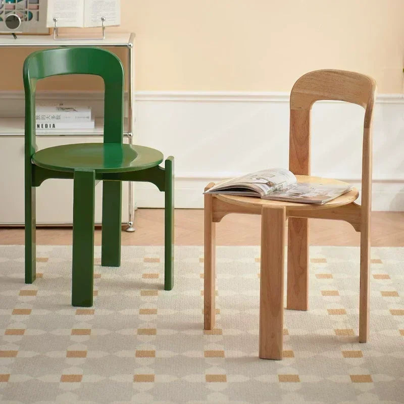 Solid Wood Dining Stackable  Kitchen Chair