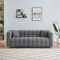 80-Inch Modern Teddy Fleece Sofa, With 2 Cushions 3-Seater