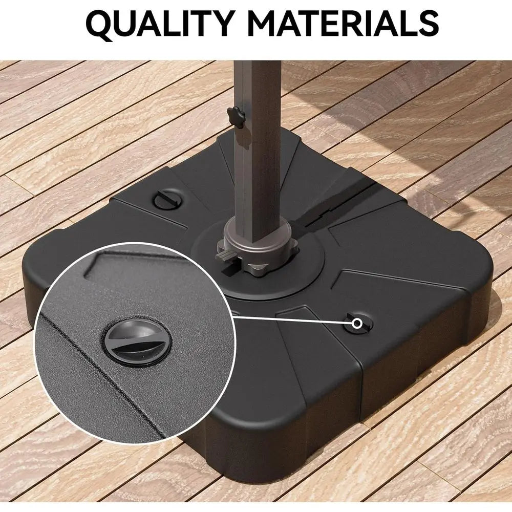 Outdoor Cantilever Umbrella Base with Wheels, Heavy Duty Stand for Large Umbrellas (34)
