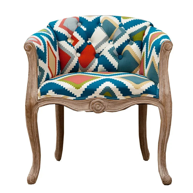 Leisure Sofa Chair, Solid Wood Antique Dining Chair,