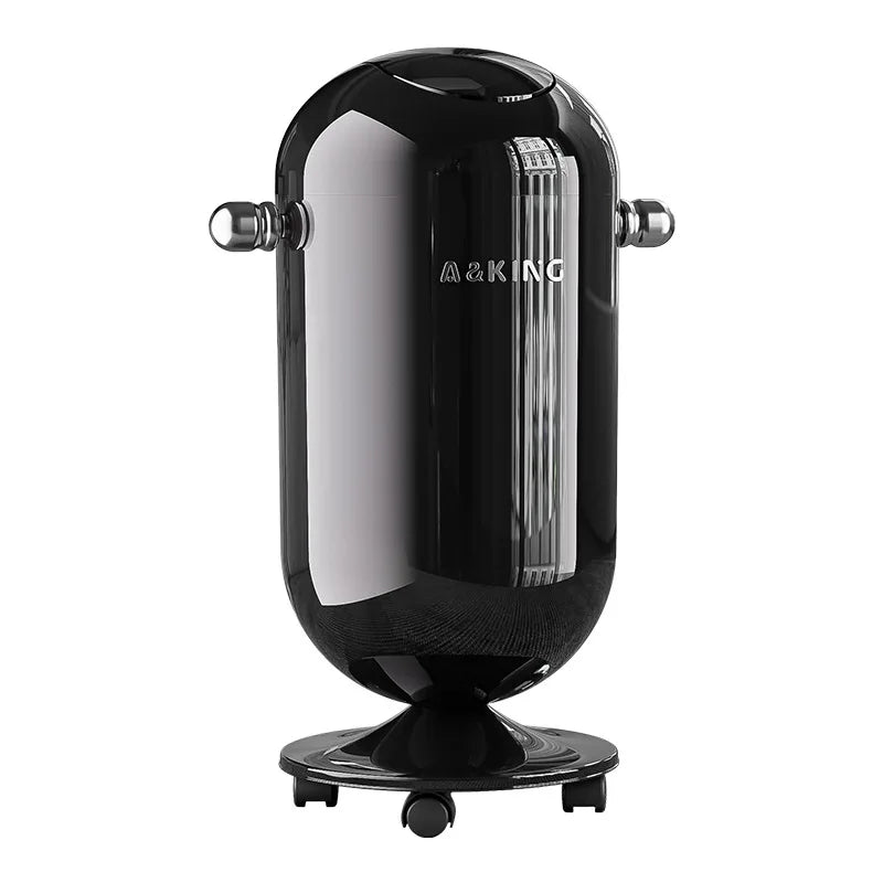 Swing Lid Trash Can Wheeled High Capacity