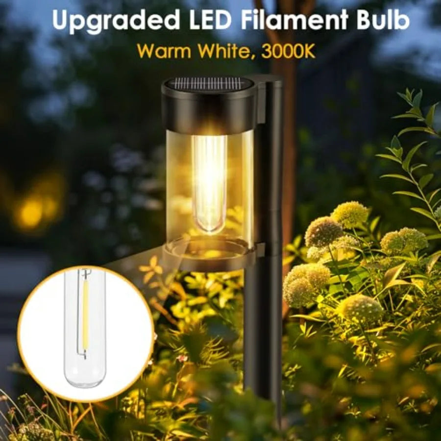 Solar Pathway Lights Outdoor, 10 Pack