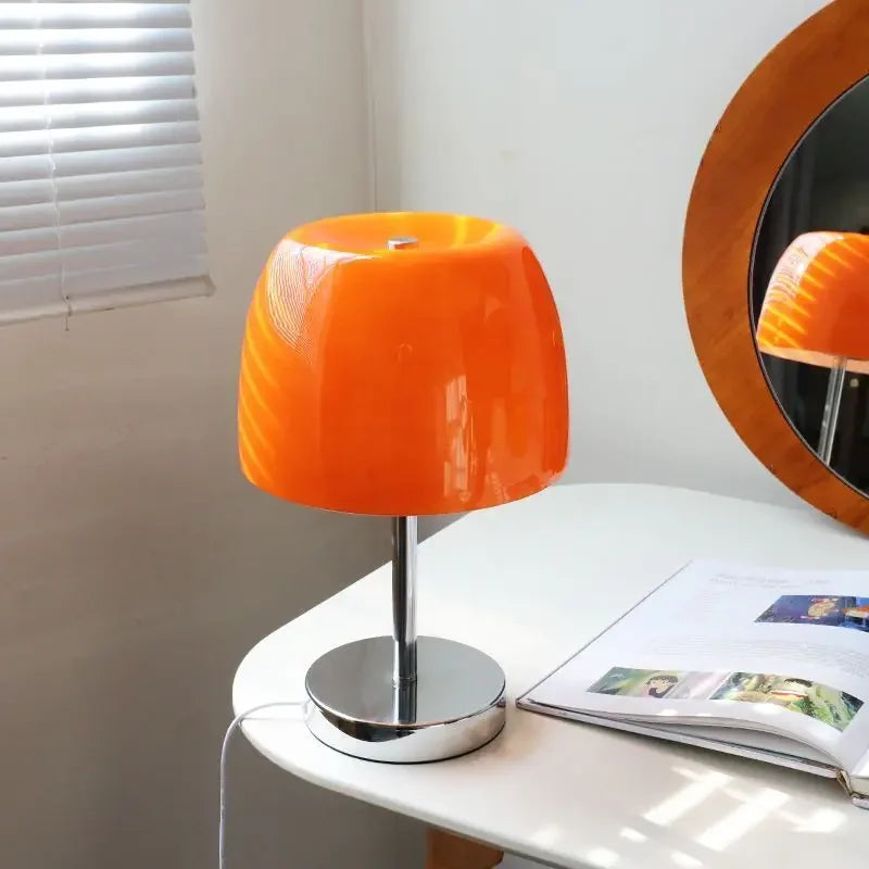 Retro American Glass Table Lamp