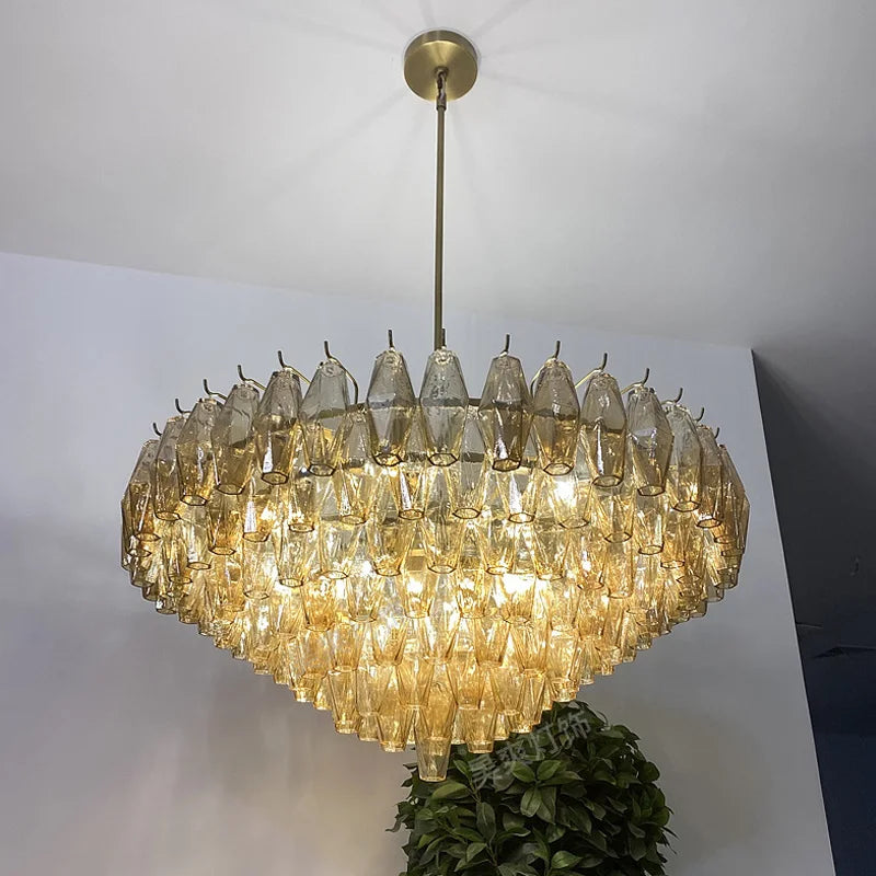 Luxury American Glass Chandelier Ceiling Light