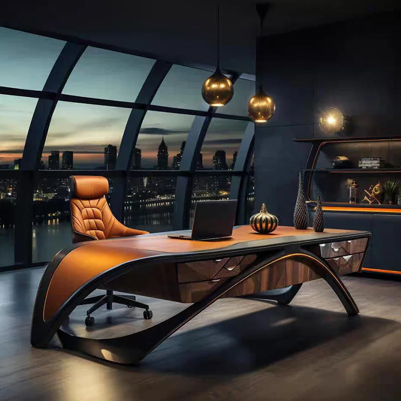 Brown All Wood Executive Designer Office Desk