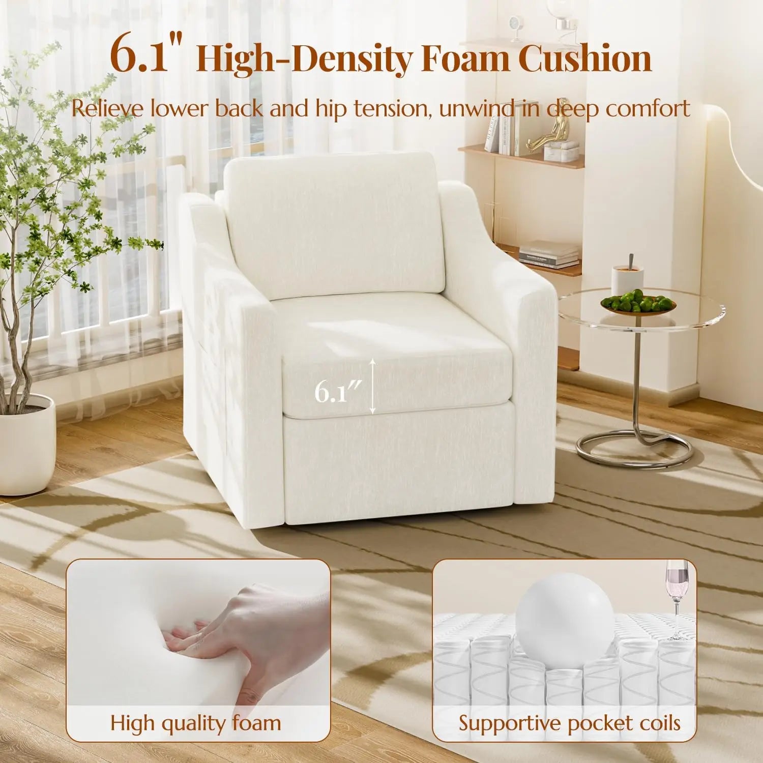 360° Swivel Accent Chair Set of 2,