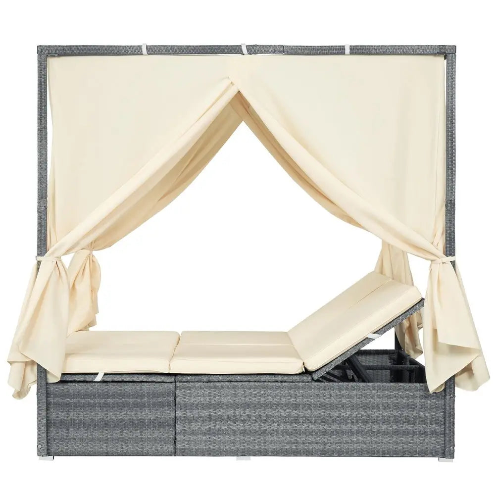 Outdoor Chaise Lounge with Wheels