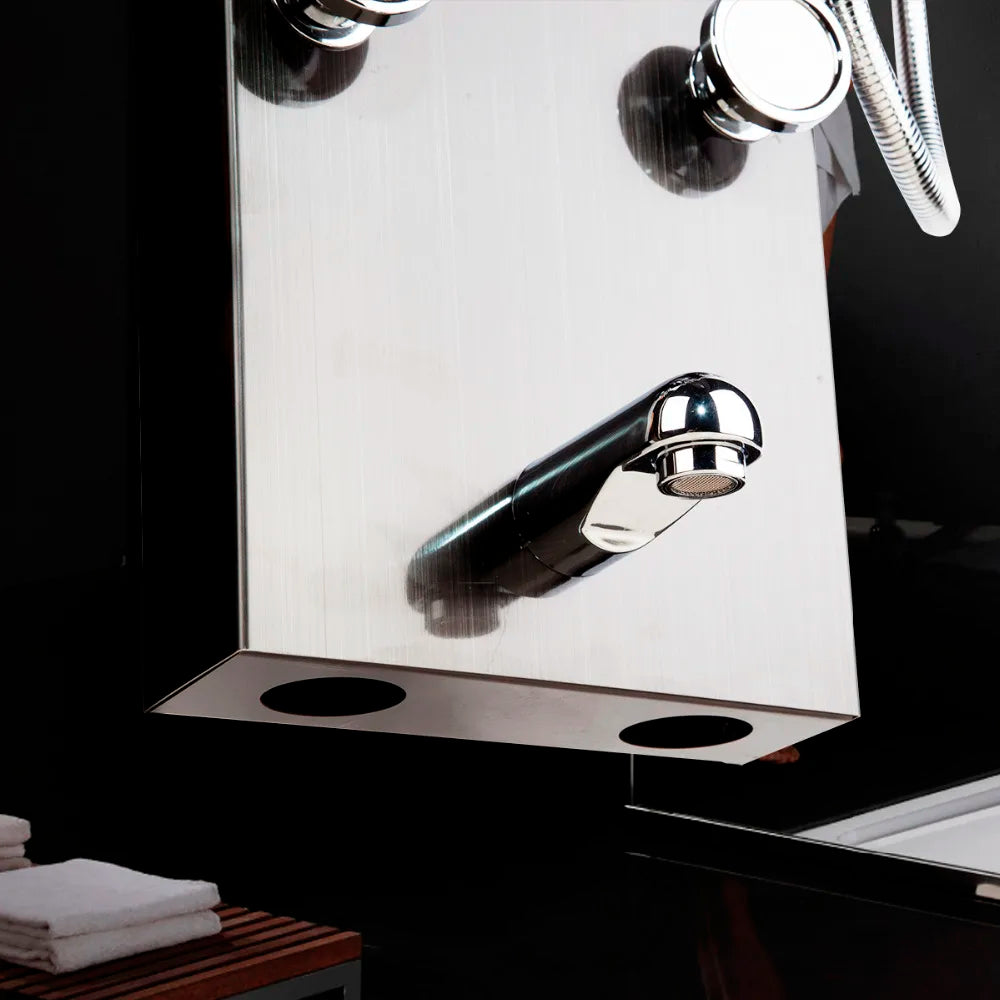 Black LED Shower Panel Set Bathroom Rainfall Shower Column