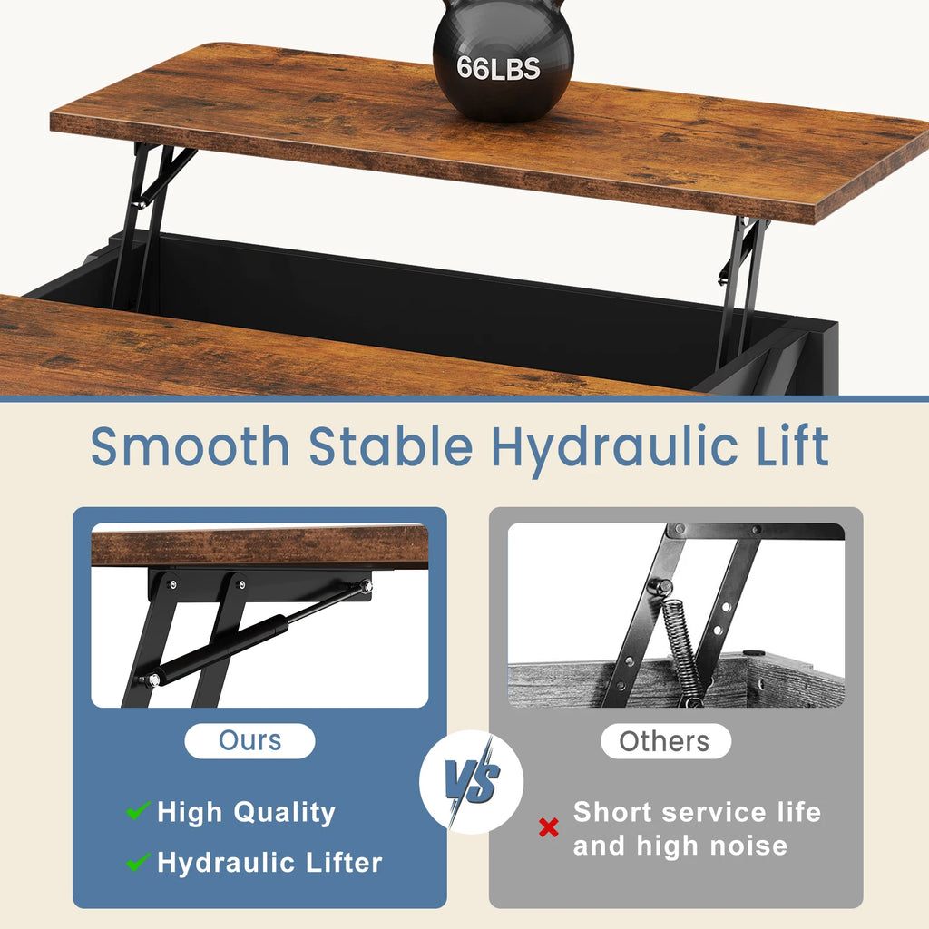 Wood Lift Top Coffee Tables Square