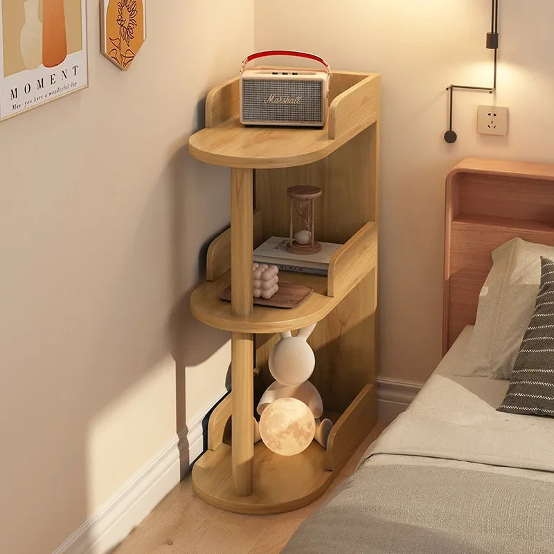 Wooden Corner Multi-Layer Side Table