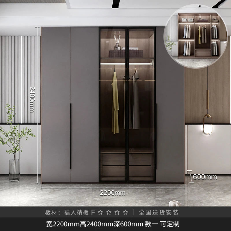 Double wardrobe glass Armoire