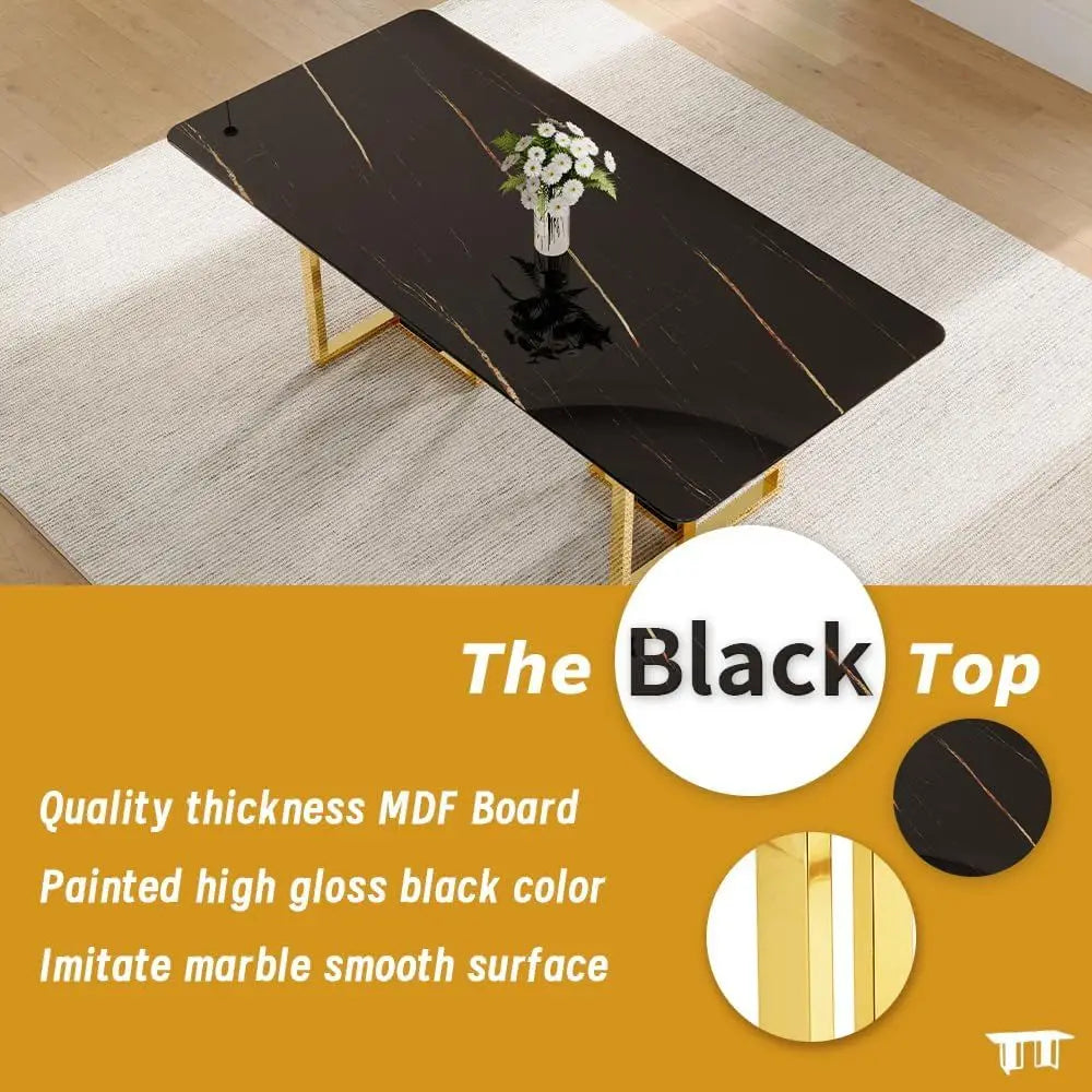 Black Modern Dining Table Set