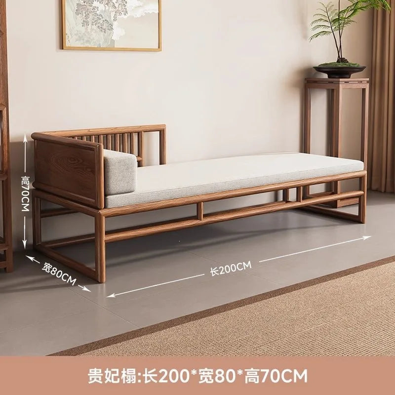 New Chinese Solid Wood Sofa Bed Coffee Table Combination