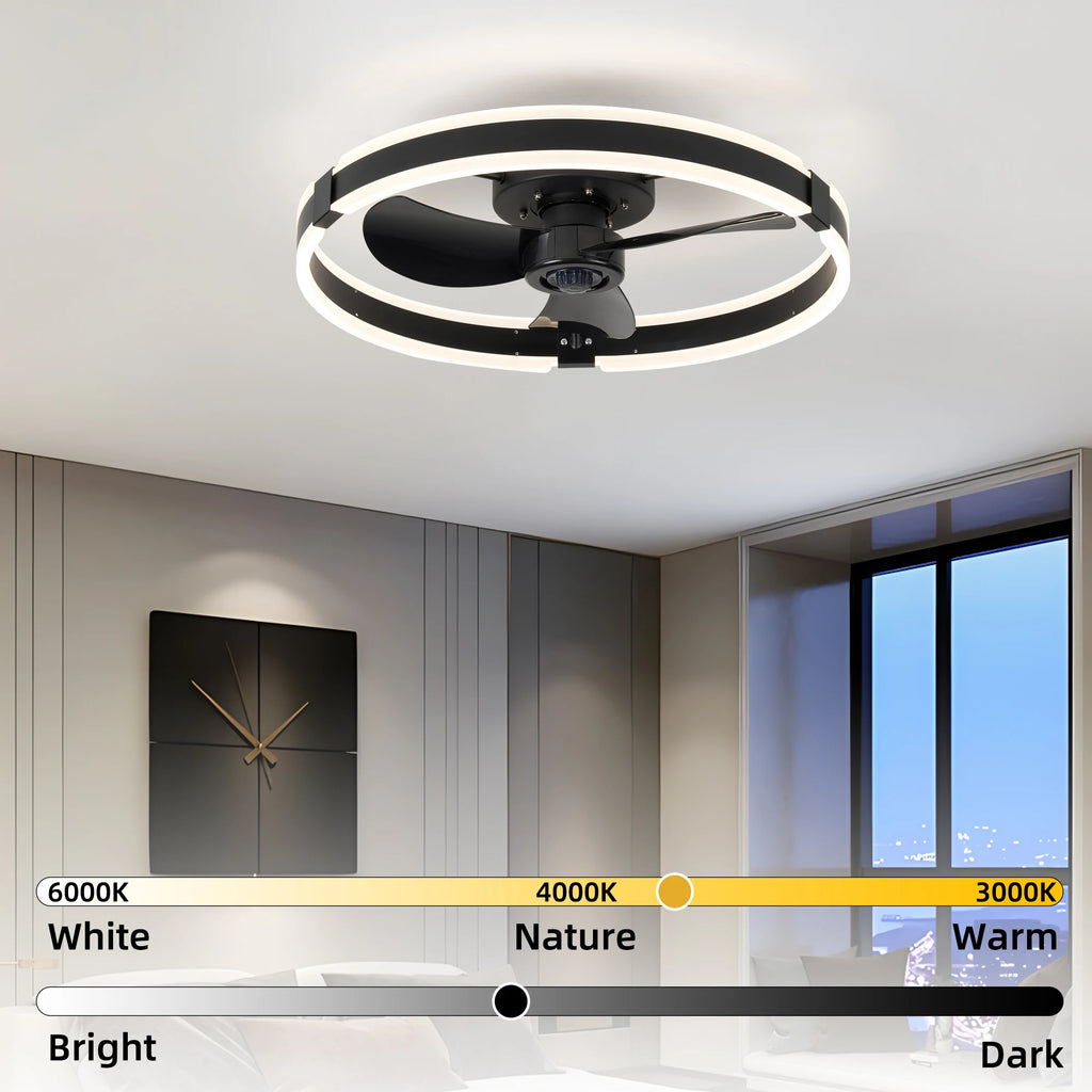 LED ceiling fan, 3-blade with lights and remote