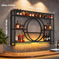 Wall-Mounted Metal Wine Rack & Bar Shelf