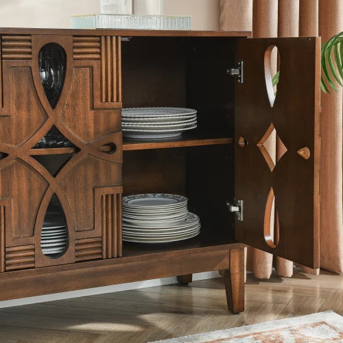 60.5" Walnut Storage Buffet