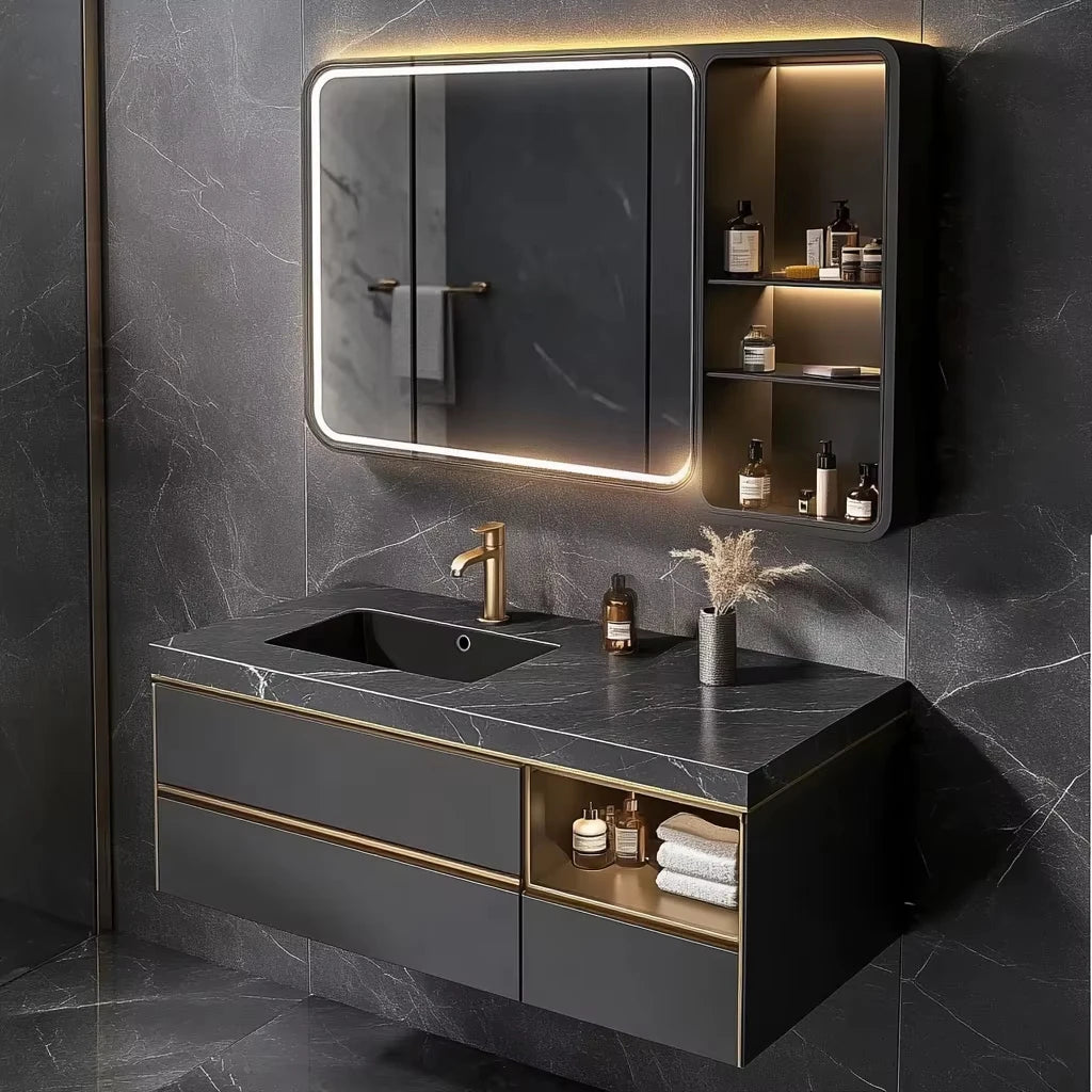 Bathroom Vanity Set with Cabinet Mirror Sink