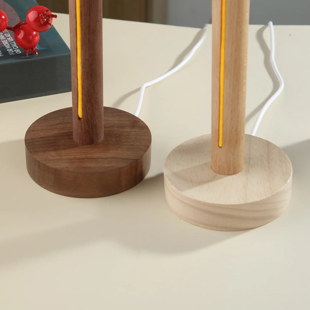 Natural Wood LED Table Lamp