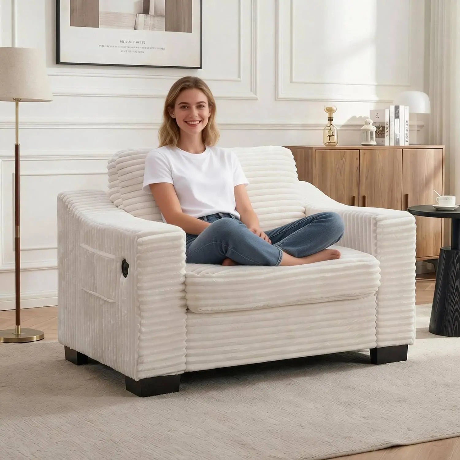 Oversized Accent Chair USB Charger