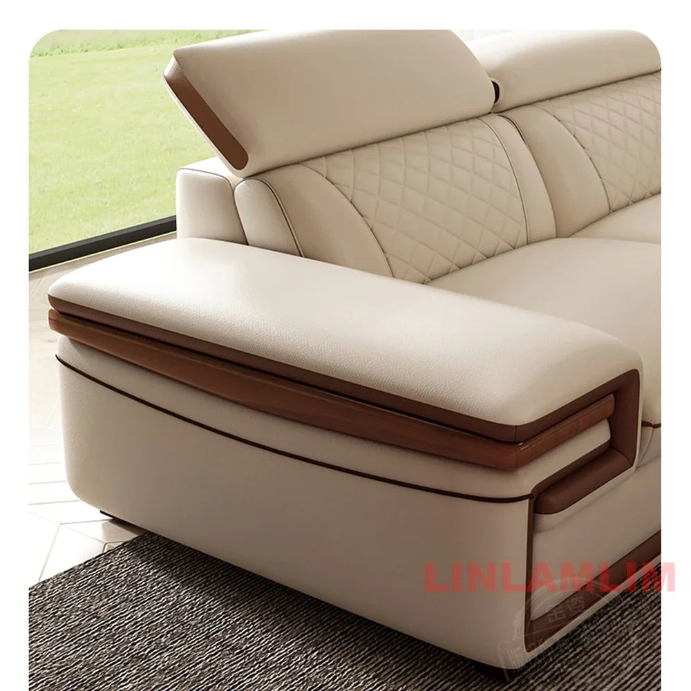 Italian Genuine Leather Sofa Set