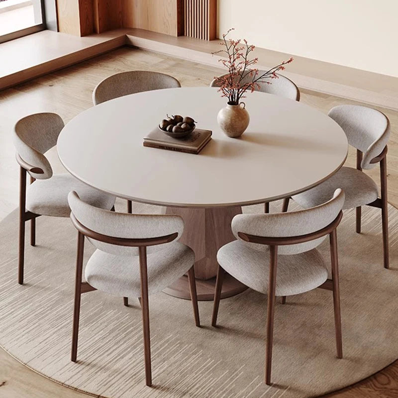 Vintage White Round Dining Tables Modern Simple Design