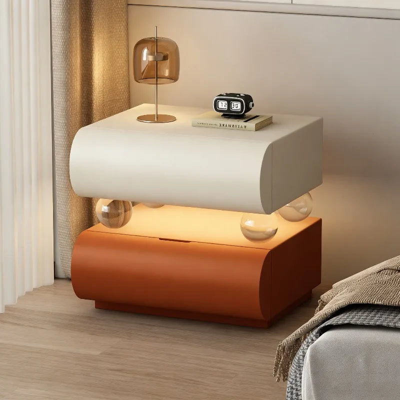 Trendy Small Simple Corner Bedside Table