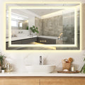 LED Bathroom Mirror Front and Backlit, Anti-Fog,