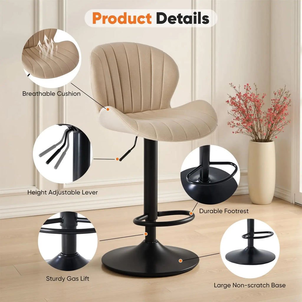 Modern 360° Swivel Dining Chairs Set of 2