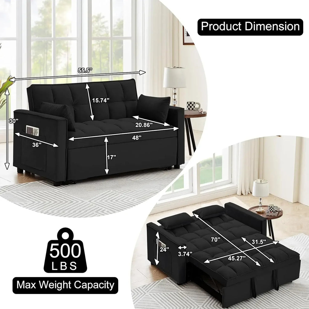 3 in 1 Convertible Sleeper Sofa Bed
