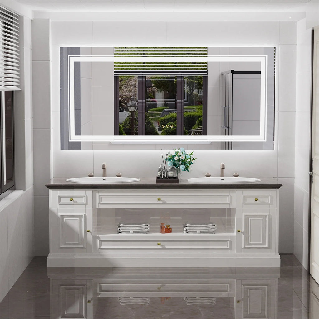 Extra Large LED Light Backlit Bathroom Mirror