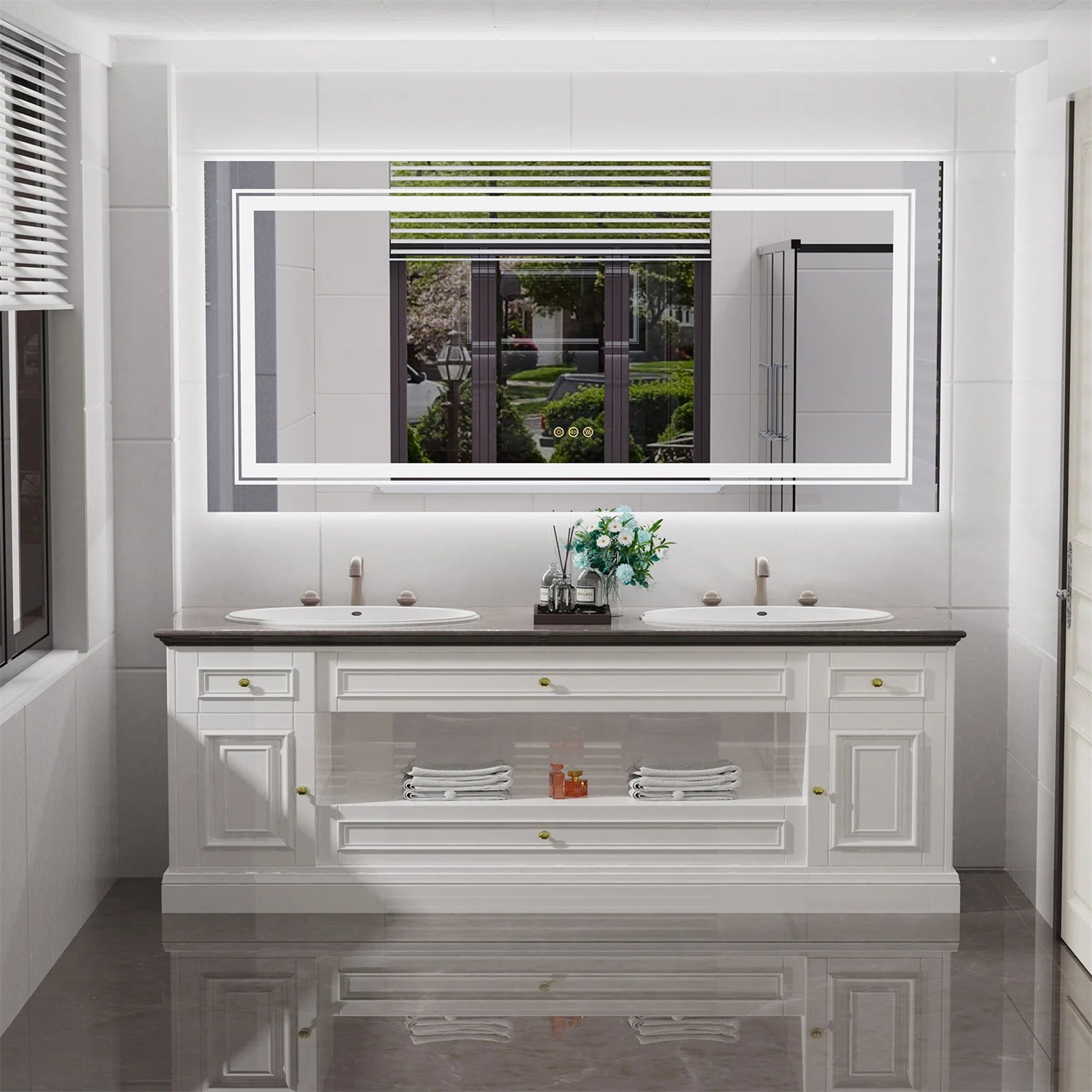 Extra Large LED Light Backlit Bathroom Mirror