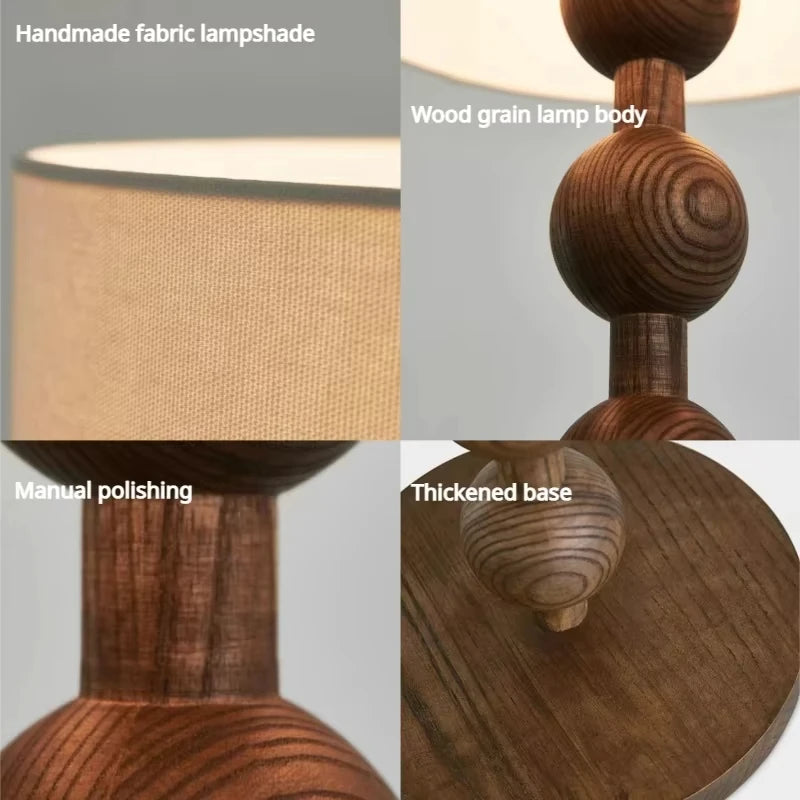Solid Wood Living Room Floor Lamp