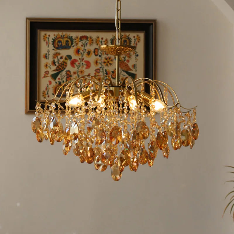 Luxury French Crystal Ceiling Pendant Lamp