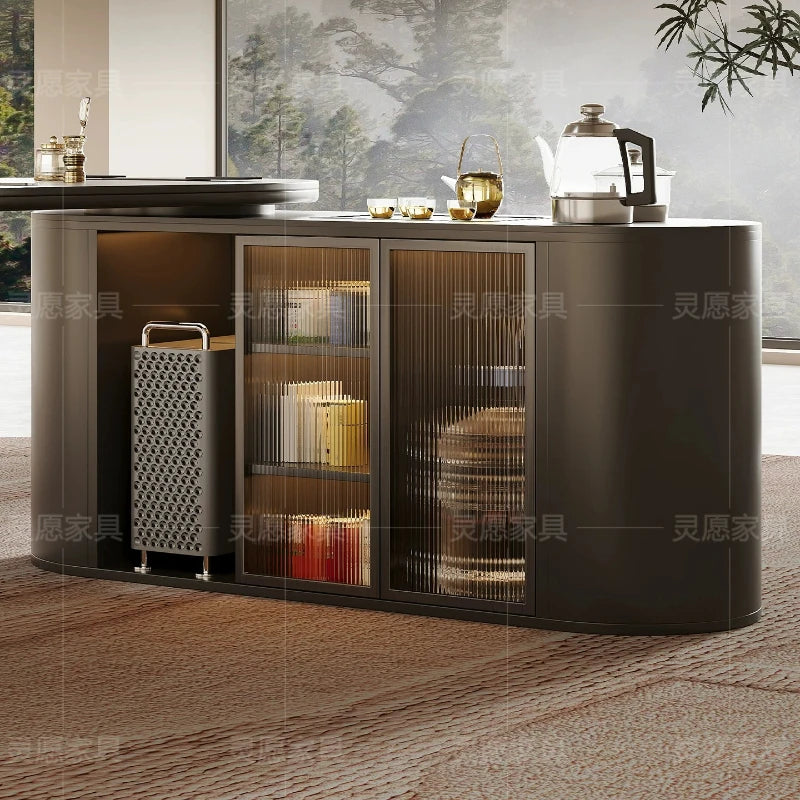 Luxury Irregular Shaped Sintered Stone Desk