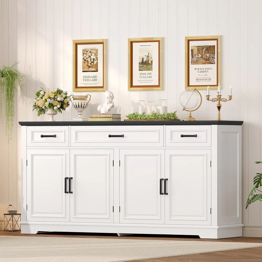 Large Buffet Cabinet with 4 Doors 3 Drawers