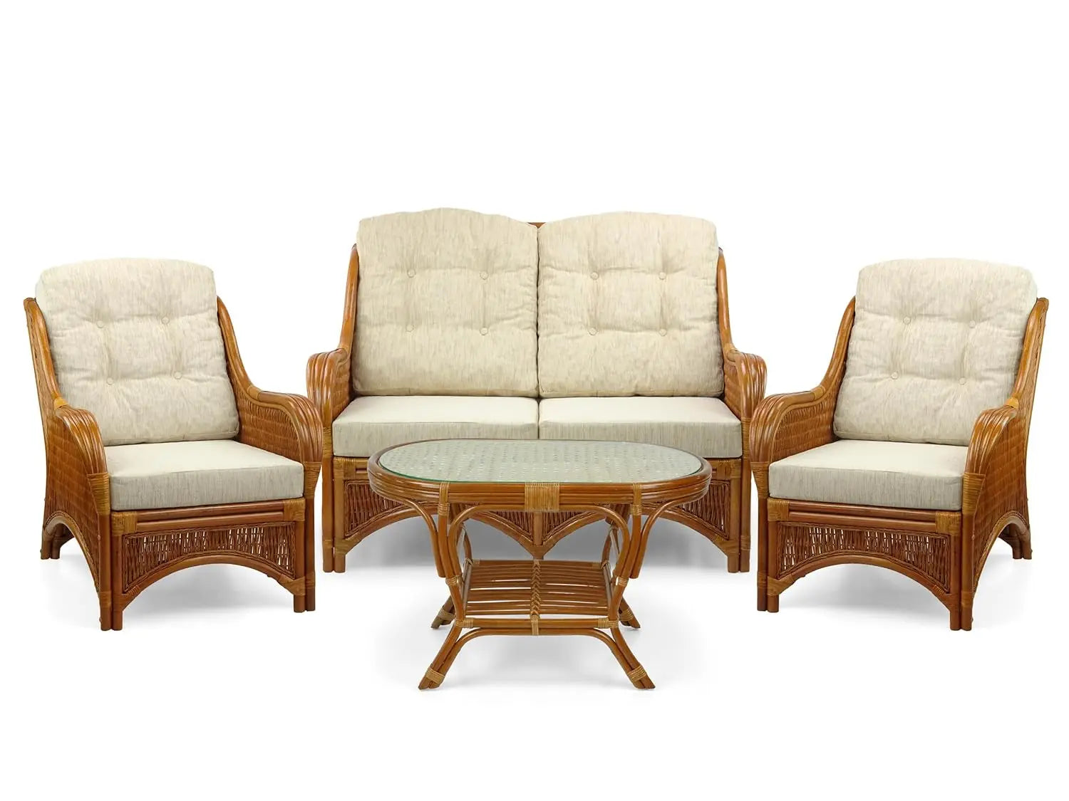 Natural Rattan Handmade Lounge Armchair