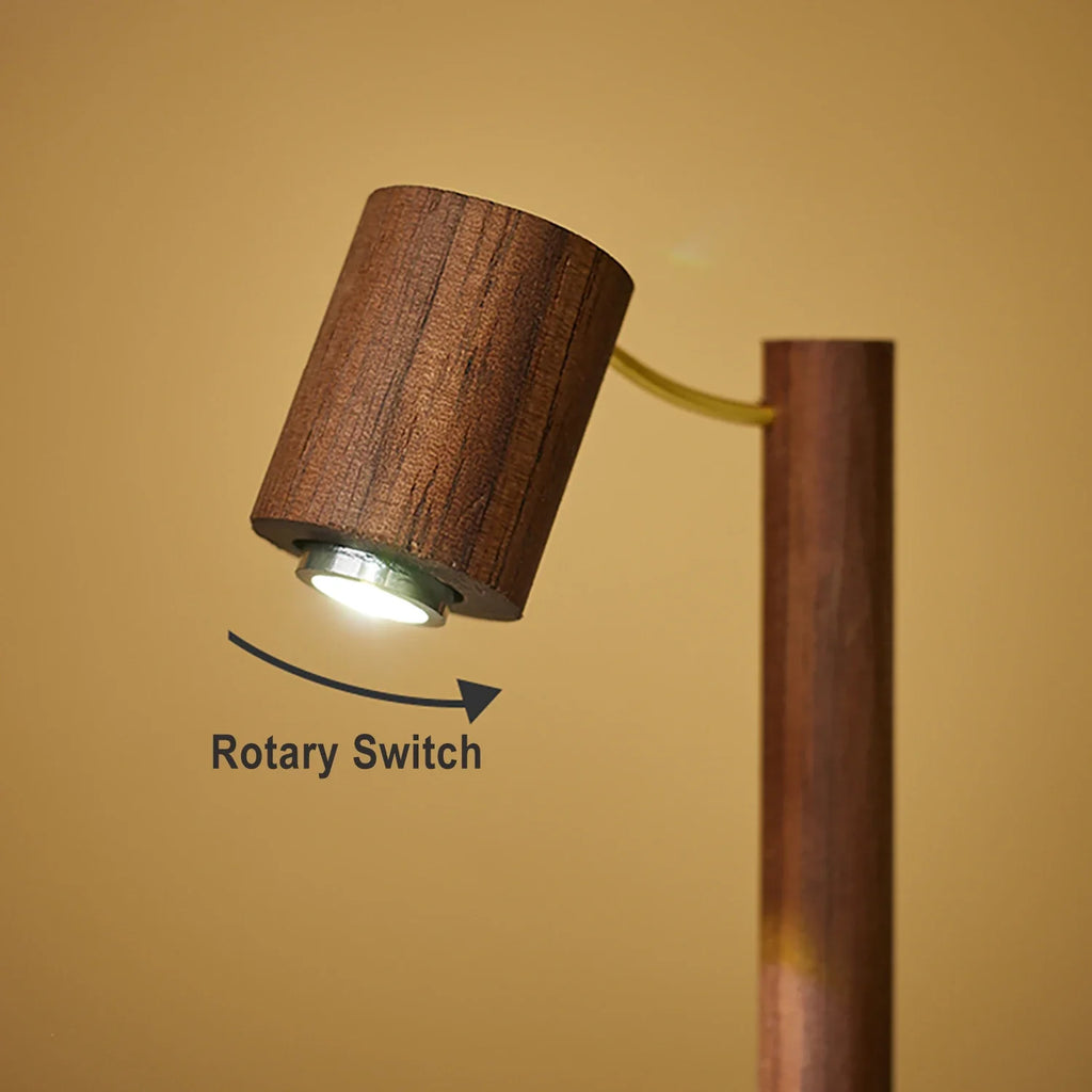Wooden Table Lamp Retro Night Light