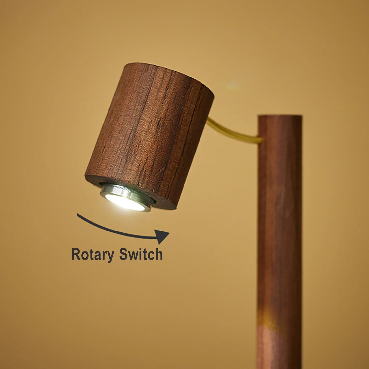 Wooden Table Lamp Retro Night Light