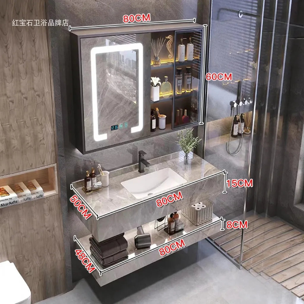 Simple Washbasin Bathroom Vanities Vintage Toilet Partition Vanity Bathroom Vanities Light Storage Mobiletto Bagno Furniture