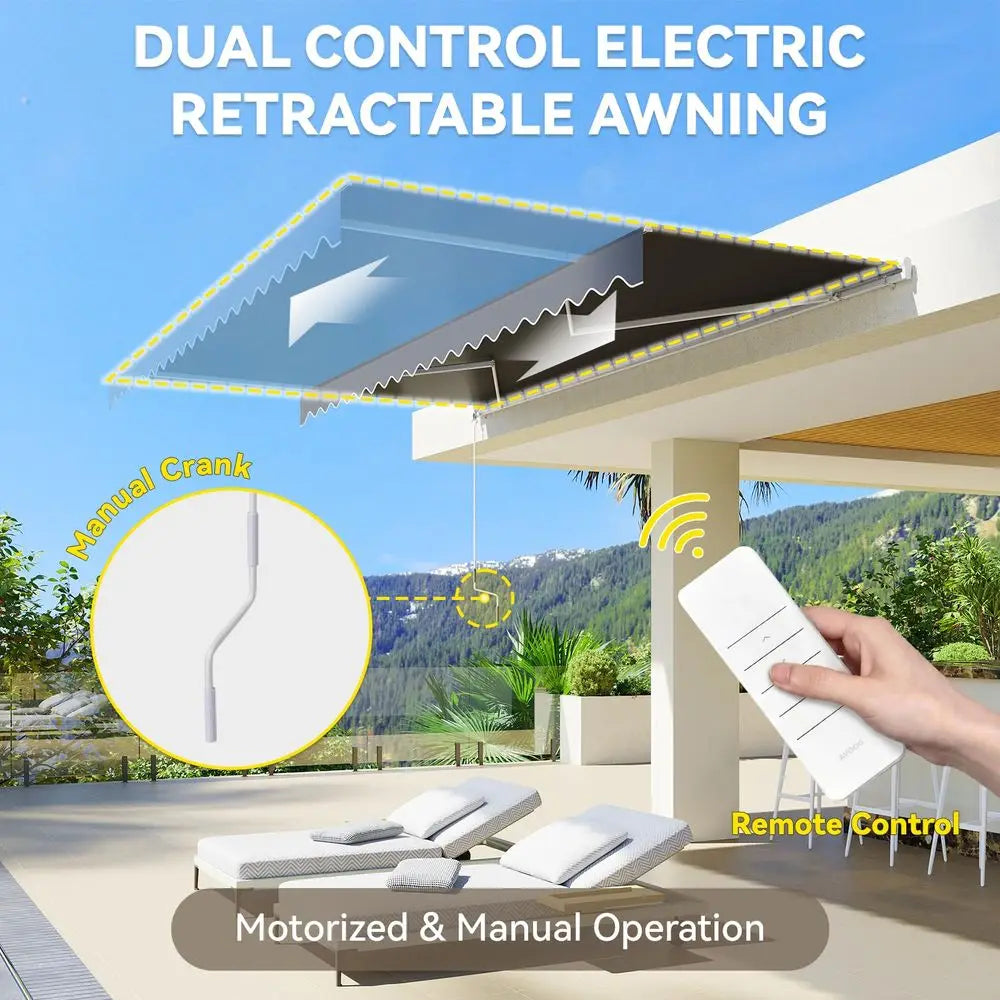 Electric Patio Awning with Remote Control